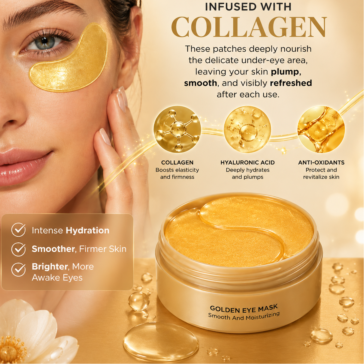 Patchs En Collagène Pour les Yeux